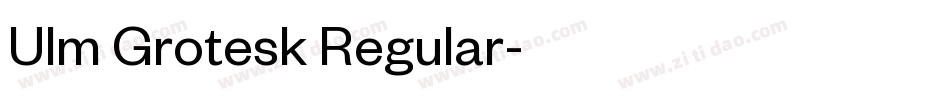 Ulm Grotesk Regular字体转换